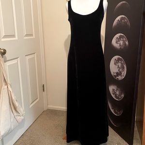 Necessary Evil Venus Black Velvet Maxi Dress